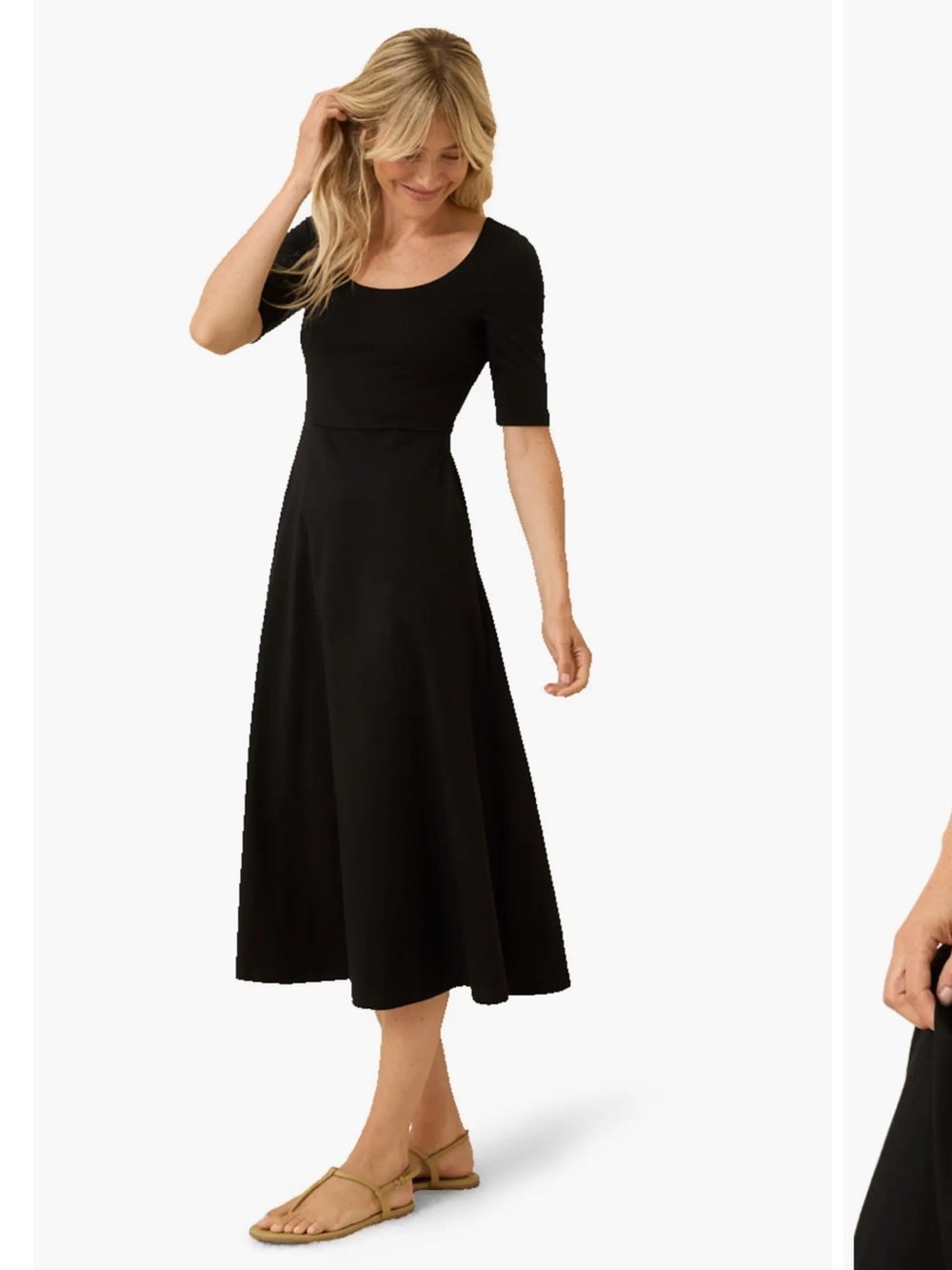 NWT - Pact - Fit & Flare Scoop Dress - Organic Cotton - Picture 3 of 15